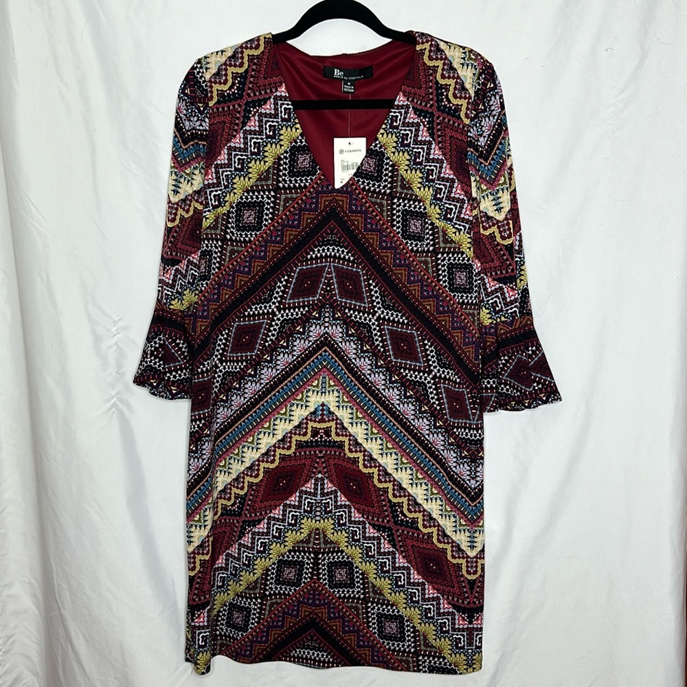 NWT V-Neck Printed Dress